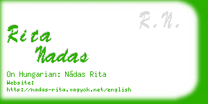 rita nadas business card