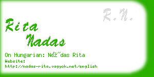 rita nadas business card